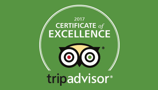 TripAdvisor Certificate of Excellence