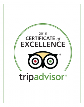 TripAdvisor Certificate of Excellence