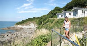 beach cove view over the cliffs