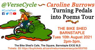 Caroline Burrows / VerseCycle: Turning Pedals into Poems Tour: Barnstaple