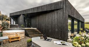 Black wooden lodge