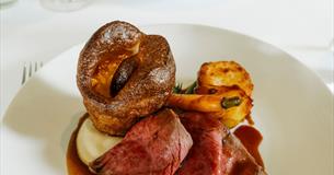 Special 3 course roast dinner luxury, relaxed fine-dining restaurant Dartmoor, Devon