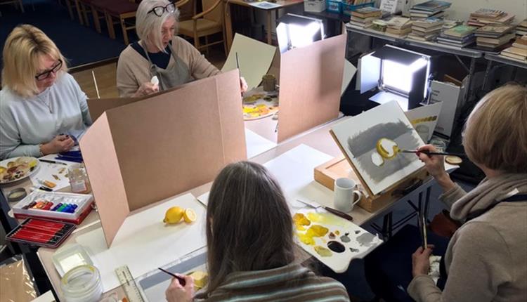 Introduction to Oil Painting Class taught by David Barber suitable for the beginner to the intermediate