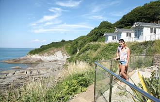 beach cove view over the cliffs