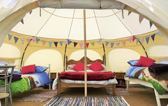 glamping tent interior