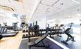 Free weights section in the gym at The Barnstaple Hotel
